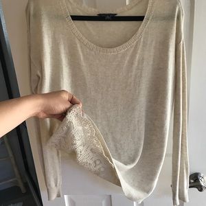 American Eagle Lace Back Sweater